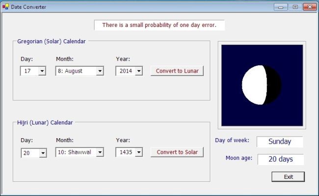 Date Converter in C#